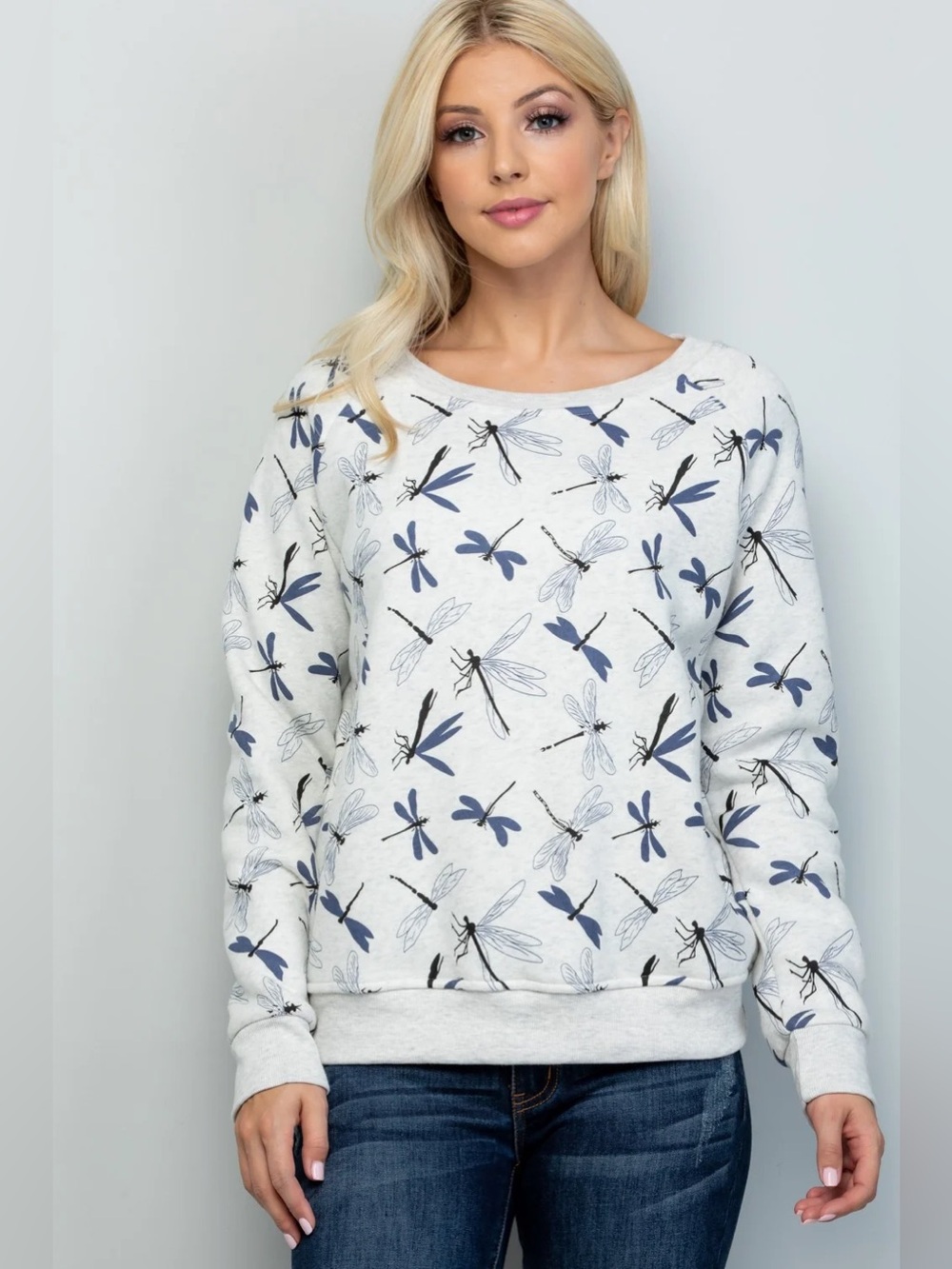 ‼️CLEARANCE ‼️Dragonfly Animal Print Pullover Sweater Sweatshirt